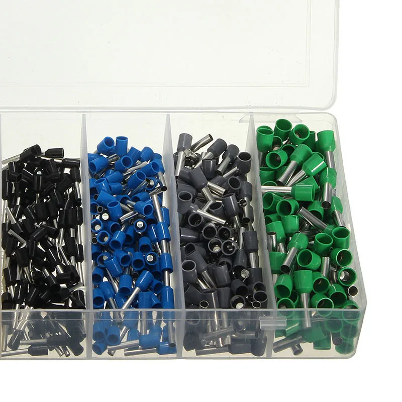 800 Pcs/Box Ferrule Wire Assorted Connector Set Self Adjusting Crimping Plier 10-22mm AWG WXV Sale