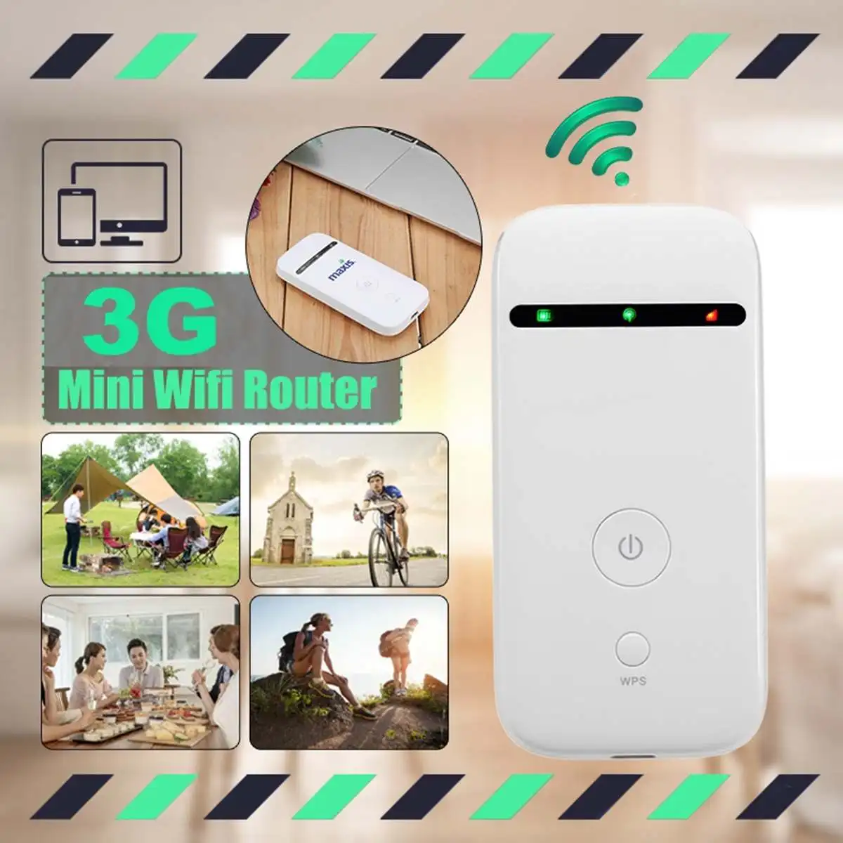 Портативный 3g мобильный WiFi MIFI беспроводной Pocket-Hotspot роутер широкополосный разблокировка
