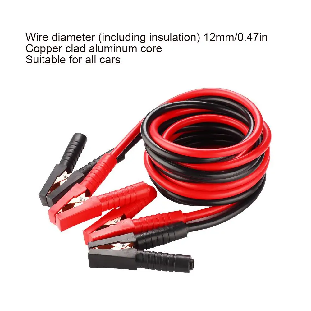 Coche Jumper Cables de la batería con cobre Clip de comenzar 13.1FT Anti-fuga de la batería Cable de puente