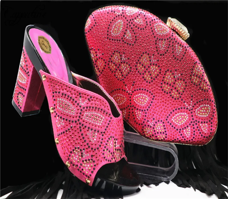 Bolso Fiesta Zapatos Tacones Blue Verano Italiano Púrpura Bolsa Royal Nigeriano púrpura Capputine Color fuchsia Y De oro Medio plata Mujer Estilo q1YOnw6Sx
