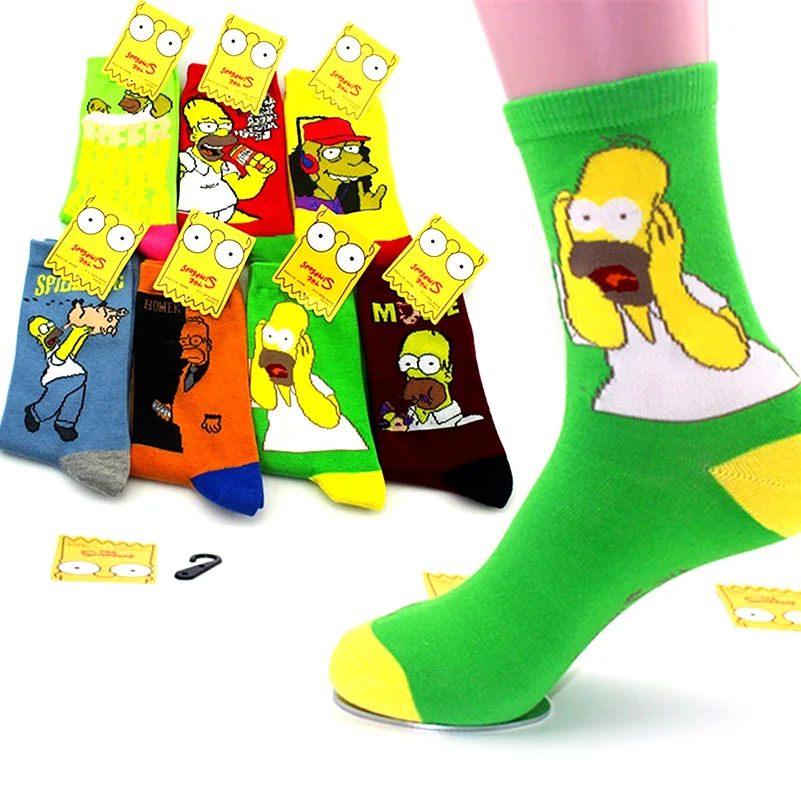 New 1 Pairs Simpson family novelty cute Couple socks animal funny happy