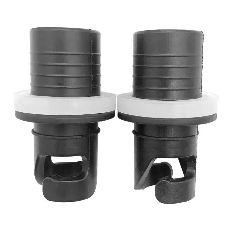 

2 air valve cover screw hose adapter connector inflatable boat fishing kayak boat pedal pump nozzle black pressure valve