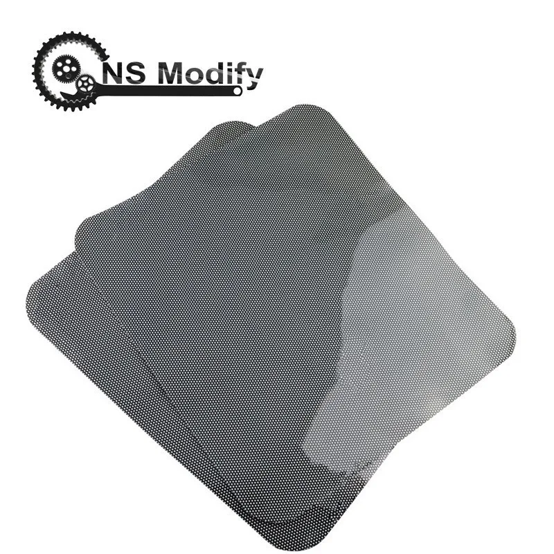 

NS Modify 2pcs Auto Supplies Grid Pattern Car Window Sticker UV Sticker Sun-shading Sunscreen Film Sticker Car Styling Black
