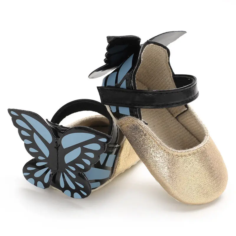 Обувь для новорожденных девочек Милая принцесса бабочка обувь с крыльями модная обувь для малышей Повседневная обувь
