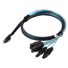 Сервер данные HDD передачи кабель Mini SAS 38р SFF-8654 к 4xsata