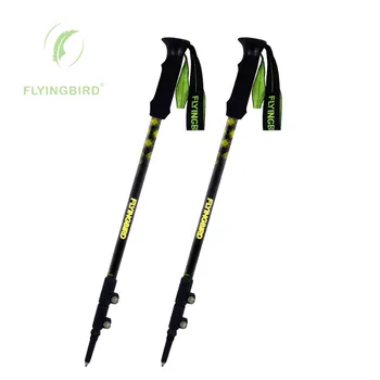

1 Pair Anti Shock Trekking Pole Adjustable Aluminum Alloy Hiking Telescopic Walking Stick Collapsible Quick Locks Sticks