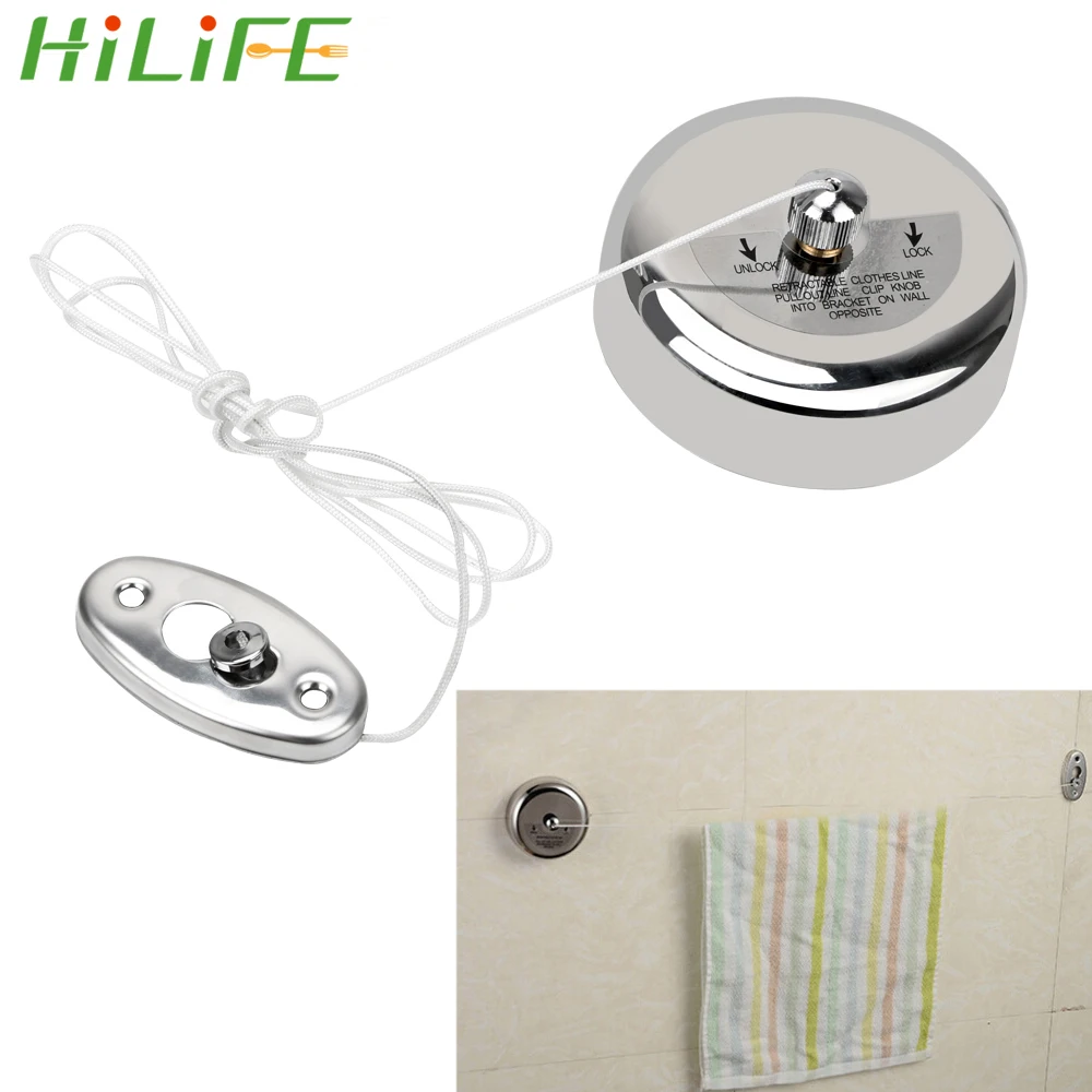 

HILIFE Laundry Hanger Stainless Steel Home Storage Retractable Clotheslines Clothes Dryer Organiser Clothes Drying Rack Rope