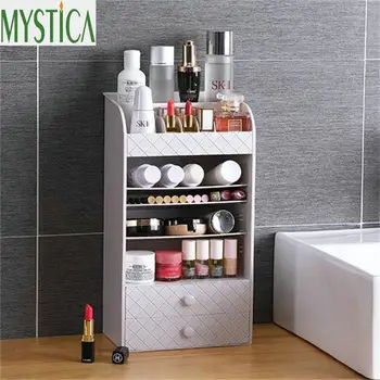 

New Plastic Jewelry Cosmetic Storage Box Small Drawer Organizer Box Multi-functional Desk Sundries Makeup Storage Case Container