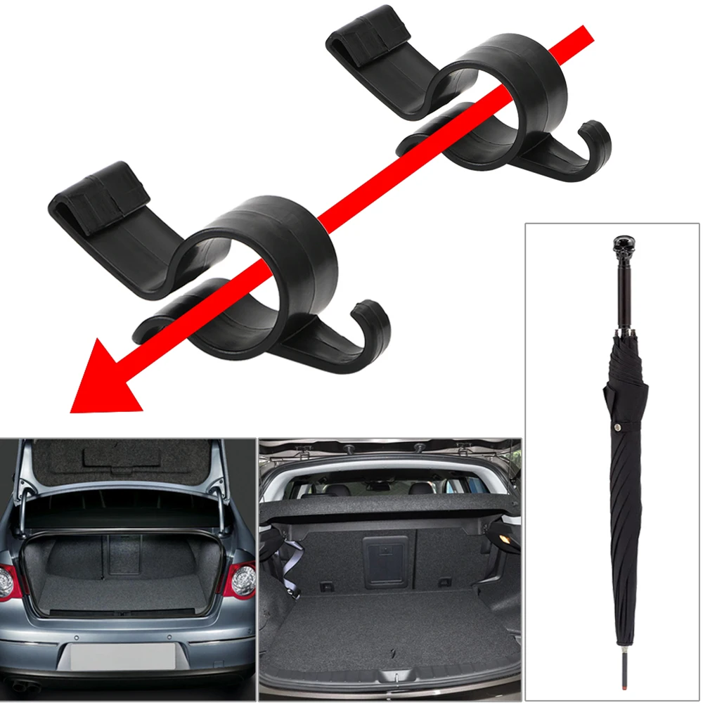 2pcs Umbrella Holder Trunk Organizer Car Rear Trunk Mounting Bracket