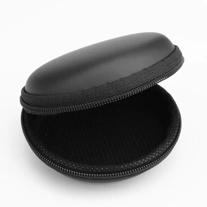 

Mini Round Zipper Earphone Case EVA Case Headphone Bluetooth Earphone Cable Storage Box USB Cable Organizer Carrying Hard Bag