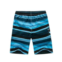 Новинка, Мужские дышащие шорты, спортивные шорты для плавания, пляжные шорты в полоску, летние шорты для плавания