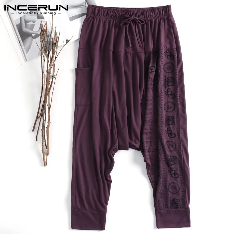

Punk Style Mens Harem Pants Baggy Wide Legs Low Crotch Loose Fitness Joggers Yogo-Pants Dance Hiphop Pants Sweatpants Hombre