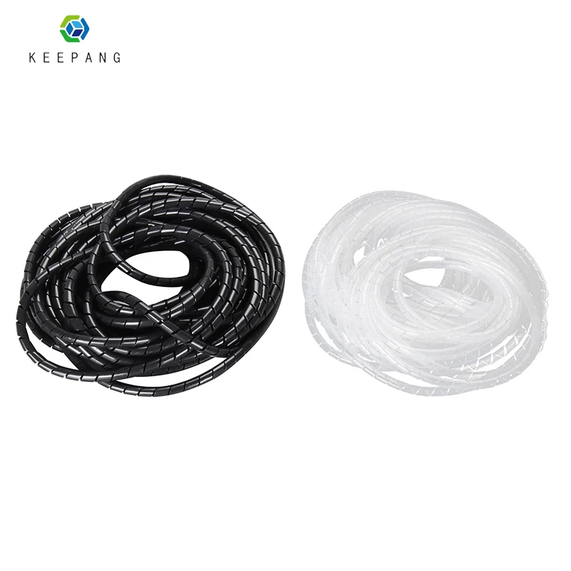 

12 Meter Spiral Wire Wrap Tube For 3D Printer Diameter 8mm PE Polyethylene Spiral Cabel Wire Wrap Tube Black White Spiral Tube