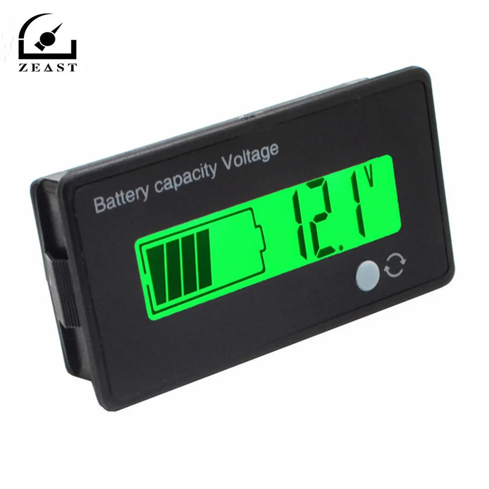 

12V/24V/36V/48V 8-70V LCD Acid Lead 3.7V Lithium Battery Capacity Indicator Digital Voltage Meter