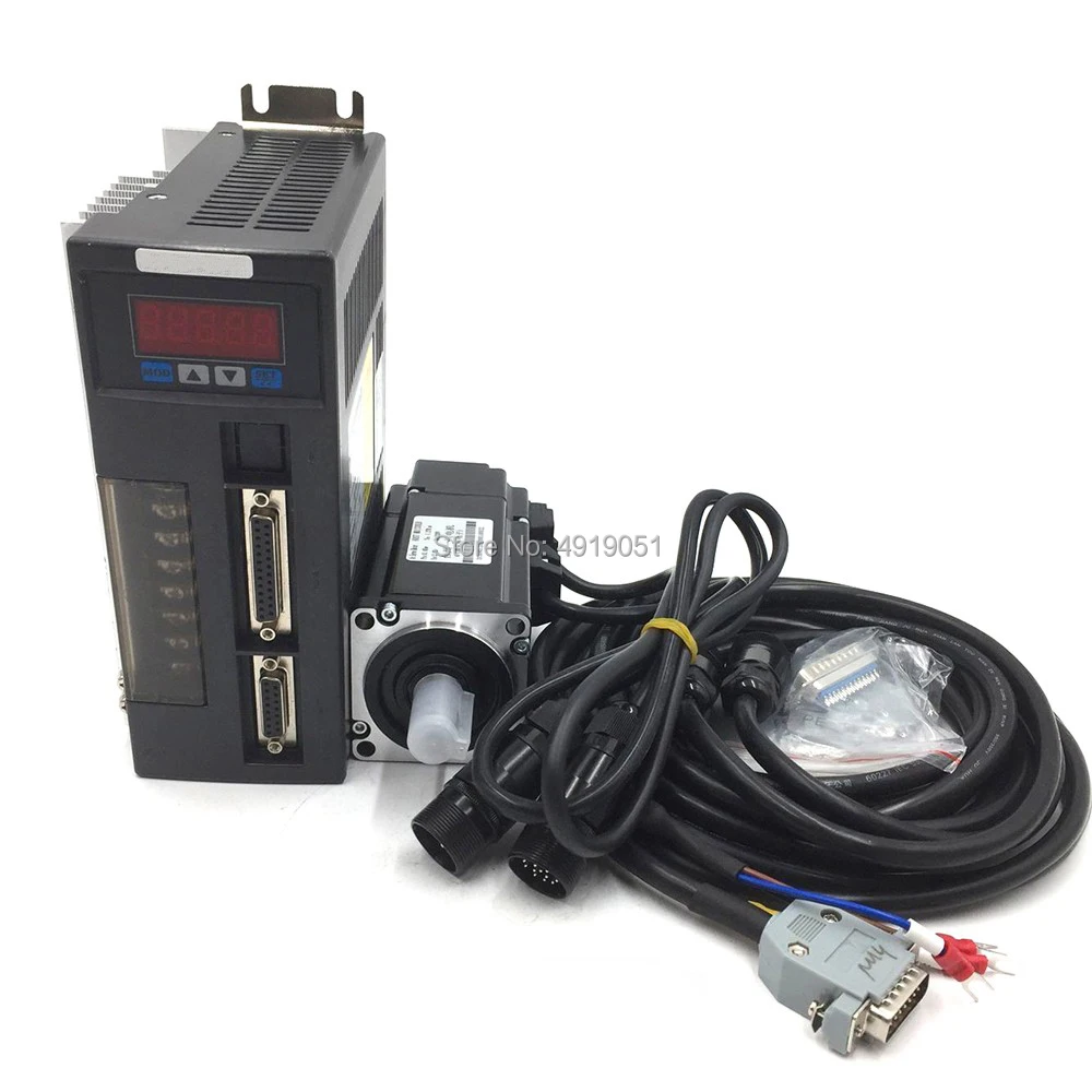 

730W 90mm NEMA34 AC Servo Motor+ Drive kits 3.5NM 0.73kw 220VAC 2000rpm 90st-m03520 High Precision Motor For CNC Machining