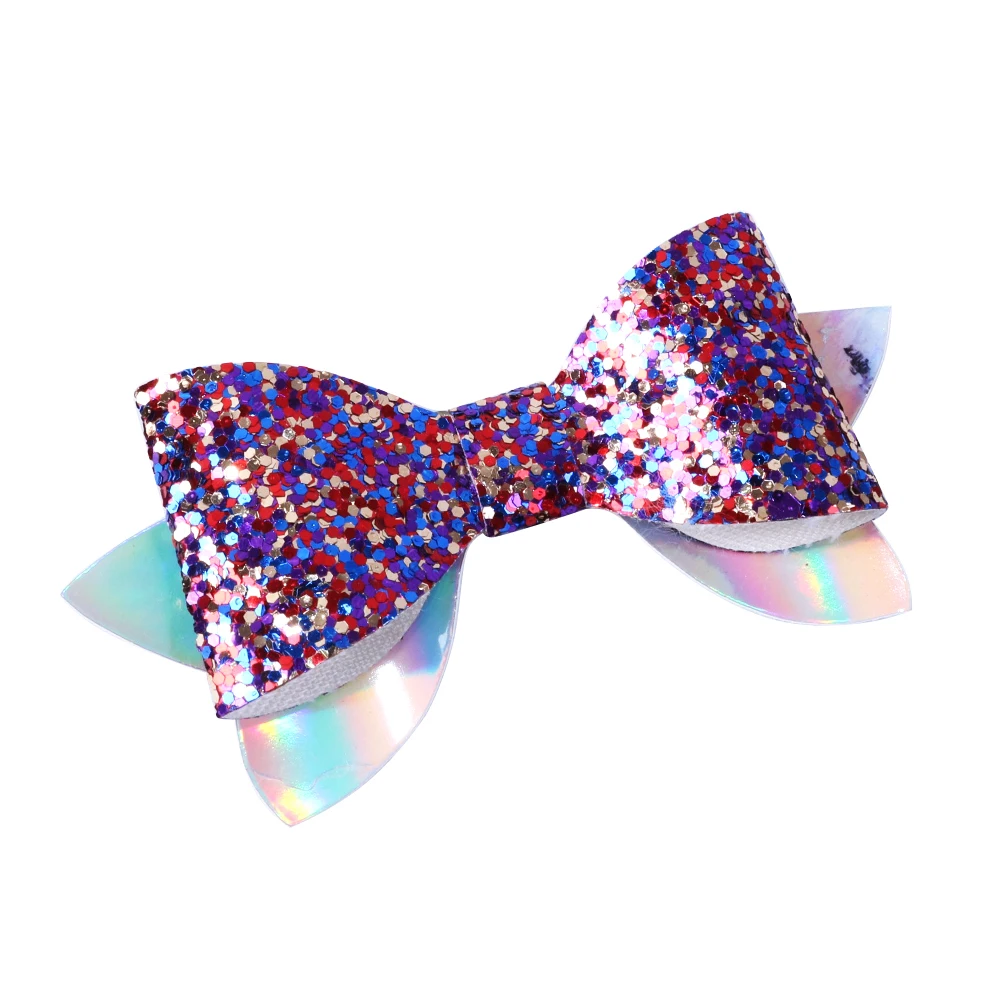 

David accessories Glitter Leather Bow Bowknot For Girls Headband Hair Clip Accessories 25pcs,DIY Decoration Supplies,25Yc5755