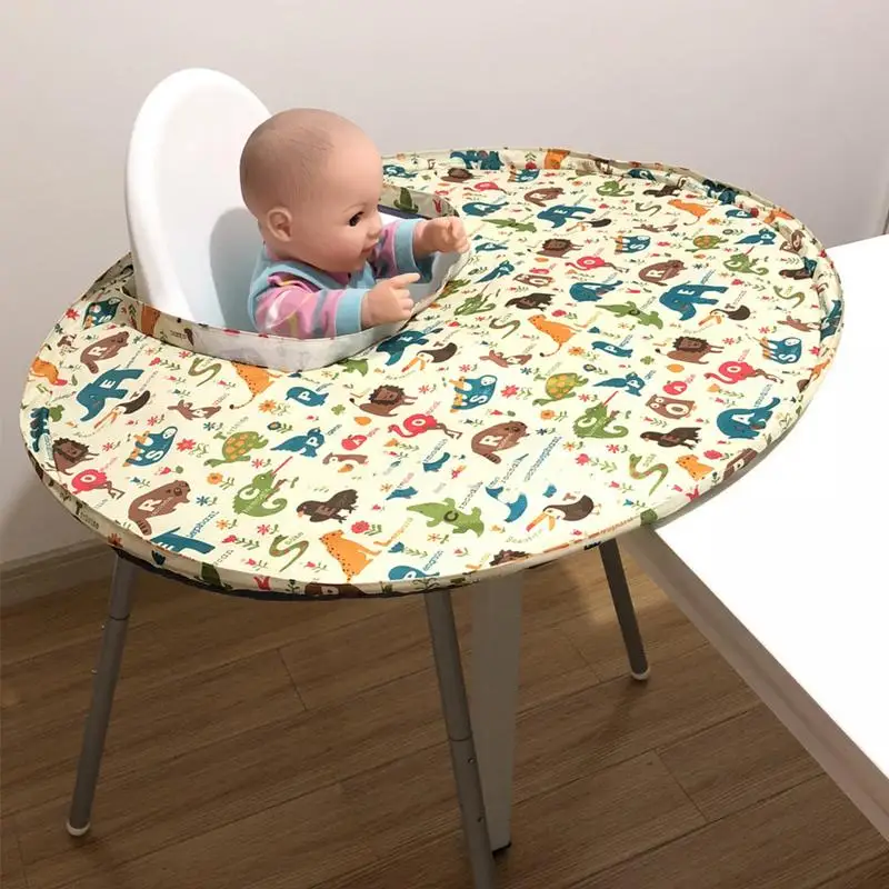 Foldable Kids Feeding Bib Dining Chair Cover Portable Eating Mats