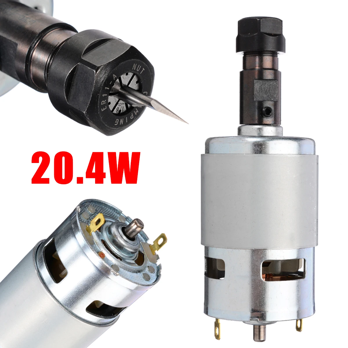 

Spindle 12-36V 775 DC Motor with ER11 Replacement Part for CNC Router Machine Router Machine Motor