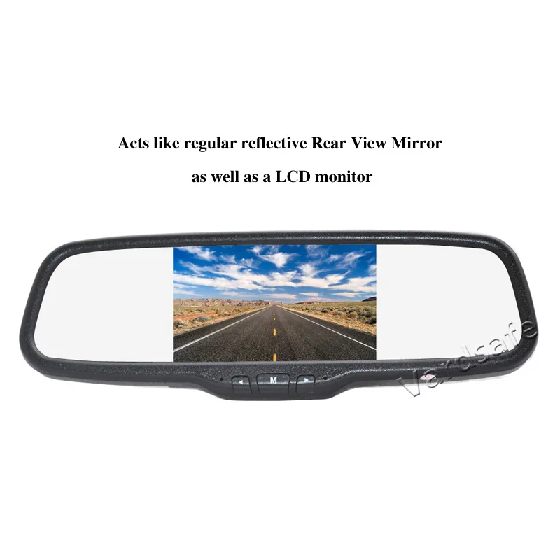 5 Inch Clip on Rear View Mirror Monitor 