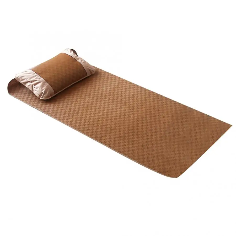

Home Textile Rattan Mat Grid Fitted Sheet Set Summer Cool Bed Cover Sheet Sleeping Flax Mat Mattress Cooler Bed Covers Mats