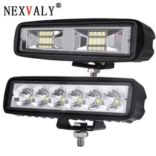 NEXVAL 18 W 6 pollici DRL Ha Condotto La Luce del Lavoro Bar Spot Flood Fascio 12 24 V Ambra Lampada Moto Fuori Strada SUV 4×4 ATV Daytime Corsa e Jogging Luce