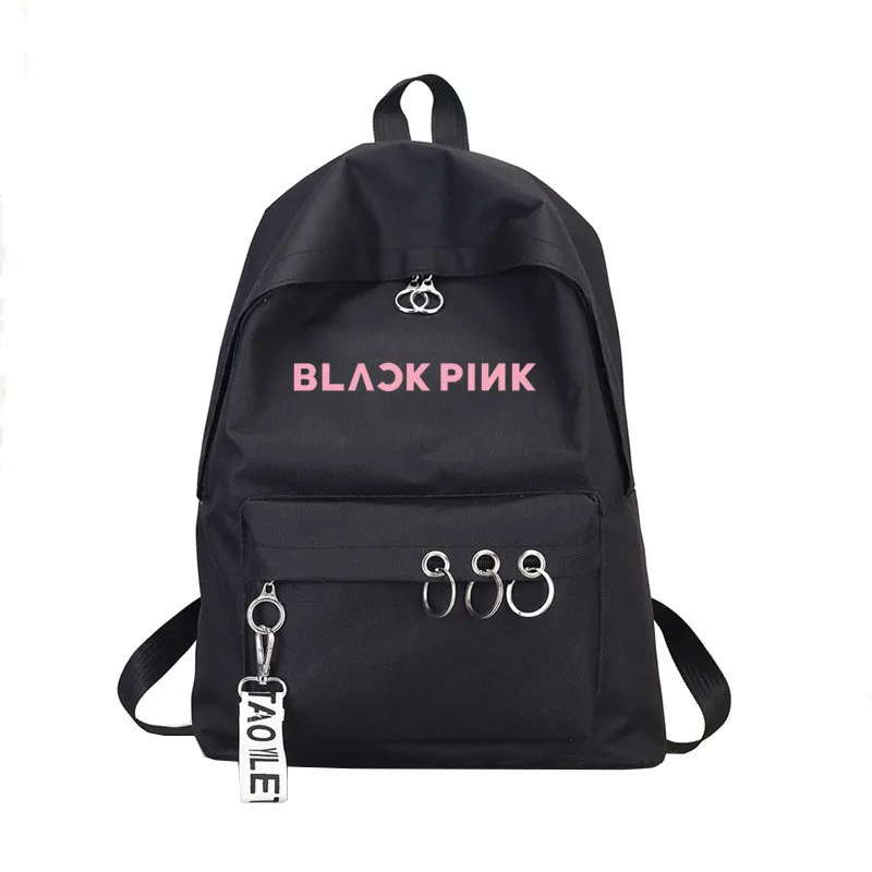 Цена Прекрасный черный розовый Exo Got7 рюкзак для женщин Wanna One Ring Monsta X Twice холст школьная дорожная сумка рюкзак Sac Dos Femme