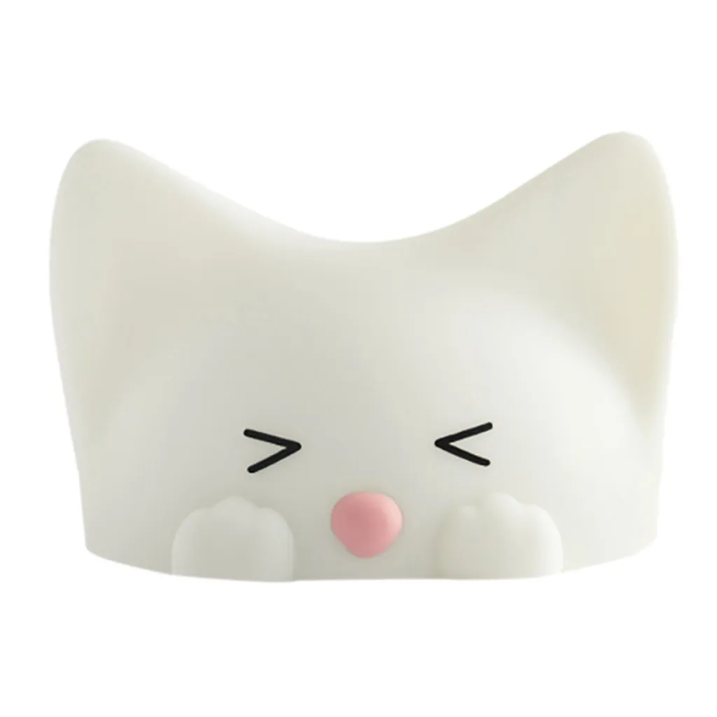 

Lovely Cat Night Light Cute Animal Led Silicone Kids Bedroom Sleeping Night Light Novel Lamp Children Cute Toys Gift Lamps