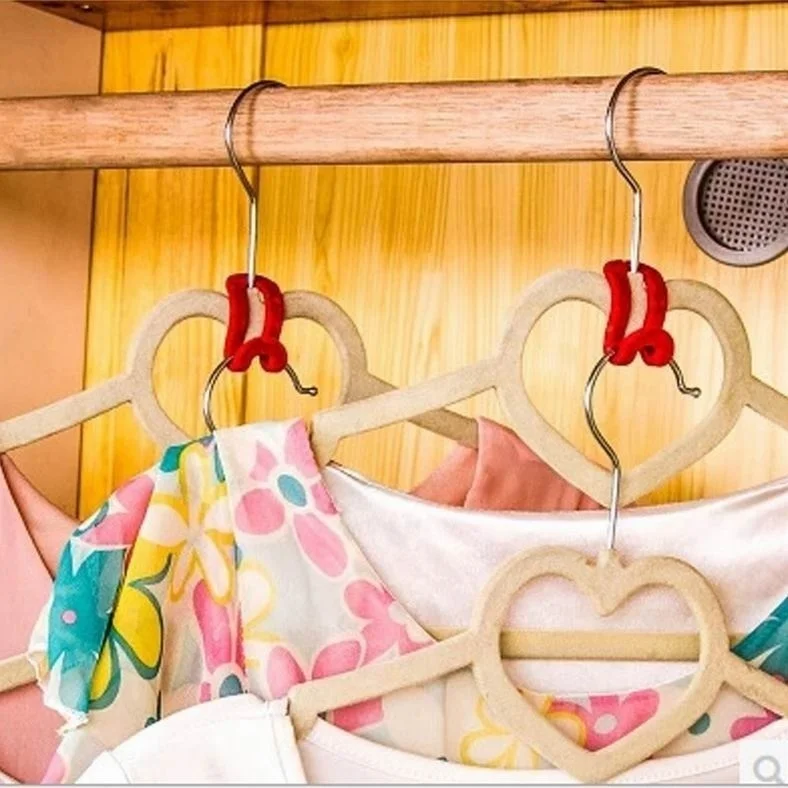 10 шт. домашняя креативная мини вешалка для одежды из флока держатель