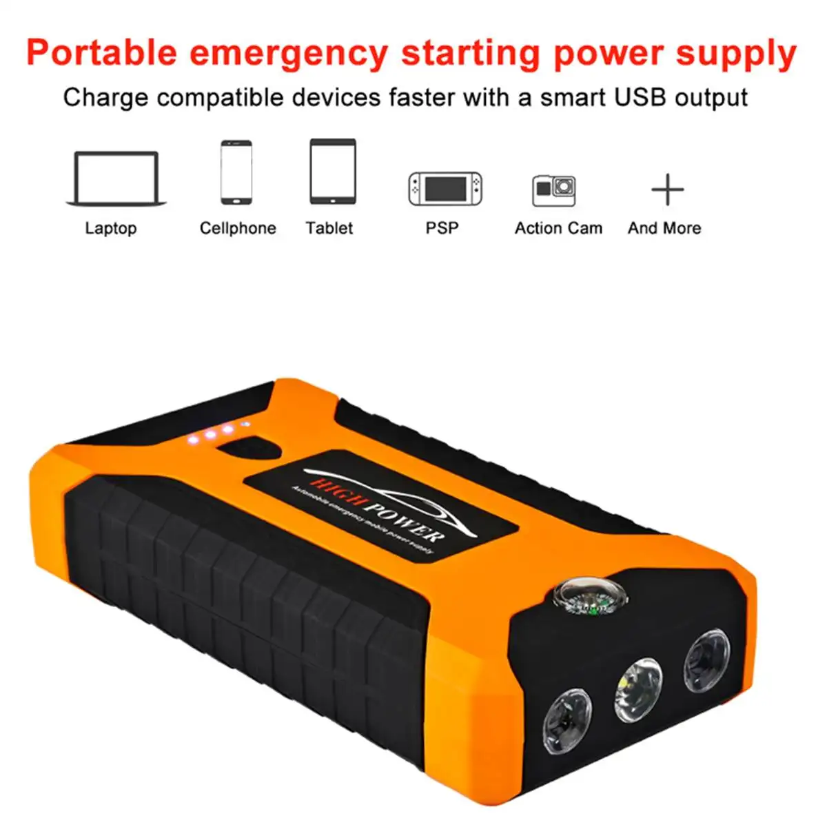 88000mAh Super Power Car Jump Starter Power Bank 600A Portable Car Battery Charger Booster Charger 4USB 12V SOS Starting Device
