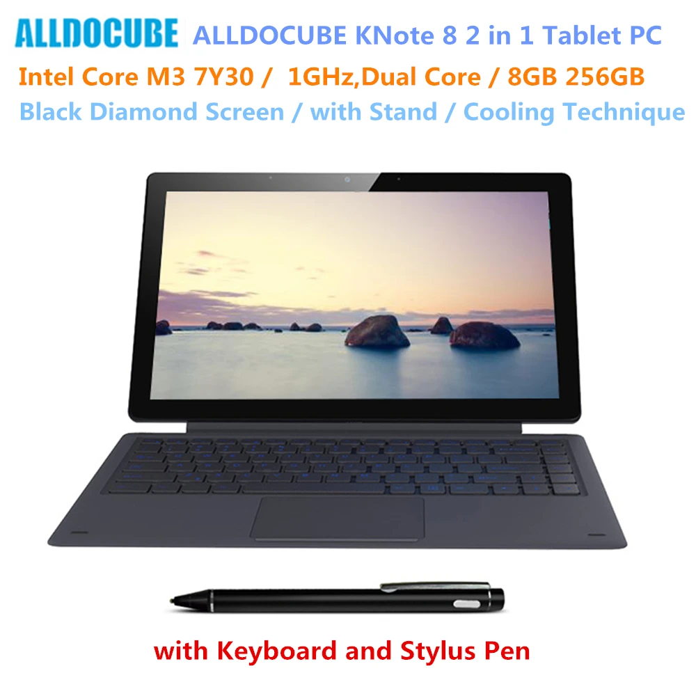 ALLDOCUBE KNote 8 2 в 1 планшетный ПК 13 3 &quot2 K 2560*1440 Windows 10 Intel Kaby Lake 7Y30 двухъядерный Гб ram 256 ГБ