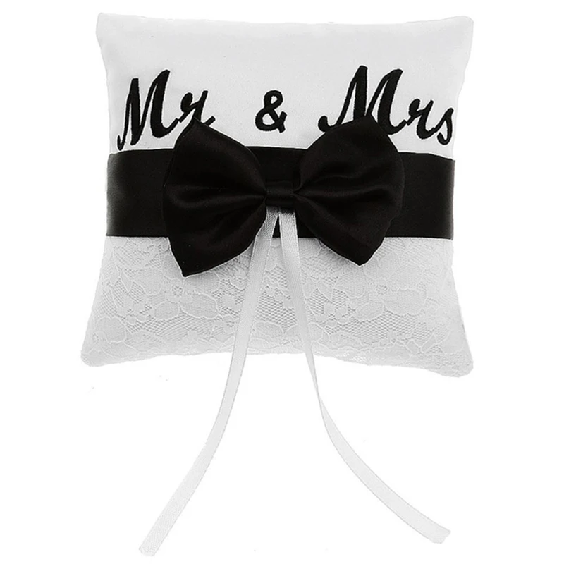 RECOMMENDED Mr amp; Mrs Wedding Ring Holder Pillow Cloth Rings Bearer Cushion High Quality 2019