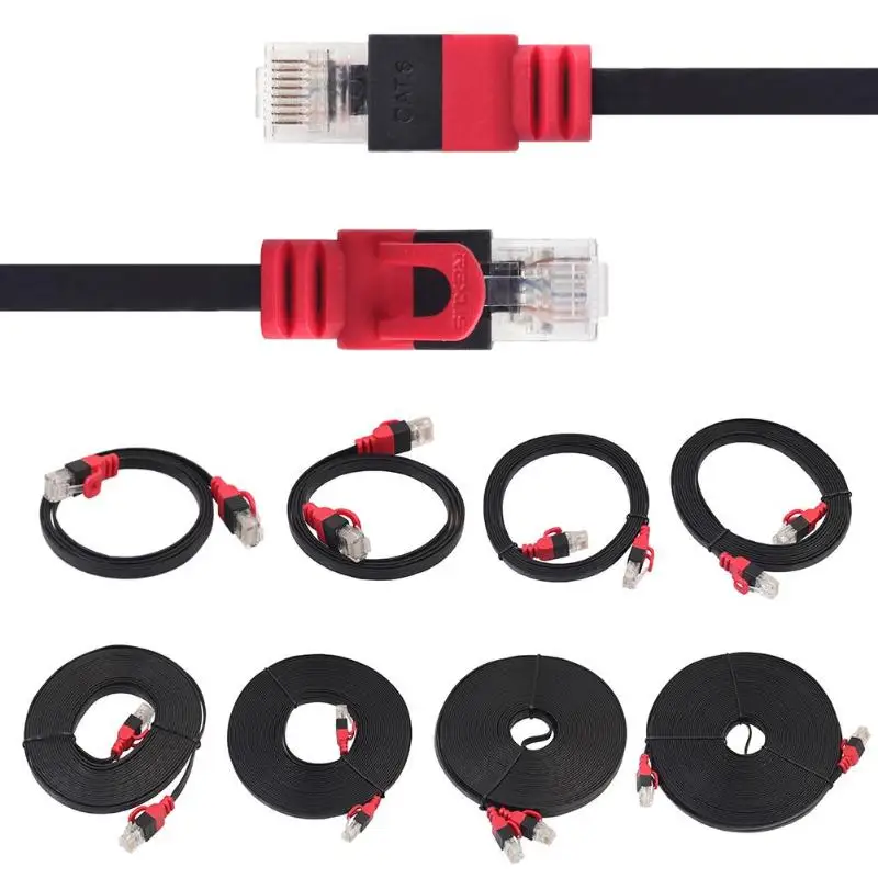 Ethernet кабель плоский дизайн CAT6 кабели RJ45 Lan сетевой патч корд для ПК компьютера