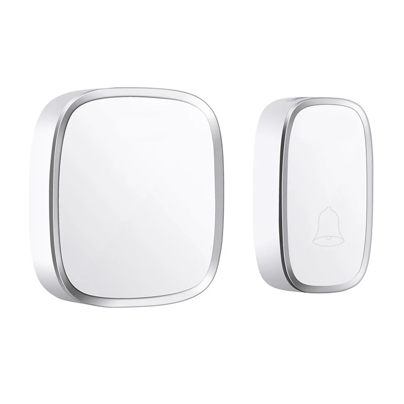 

Ip44 Waterproof Wireless Doorbell 280M Range Smart Home Door Bell Chime Ring 1 Button 1 Receiver Vc110-220V(Eu Plug)