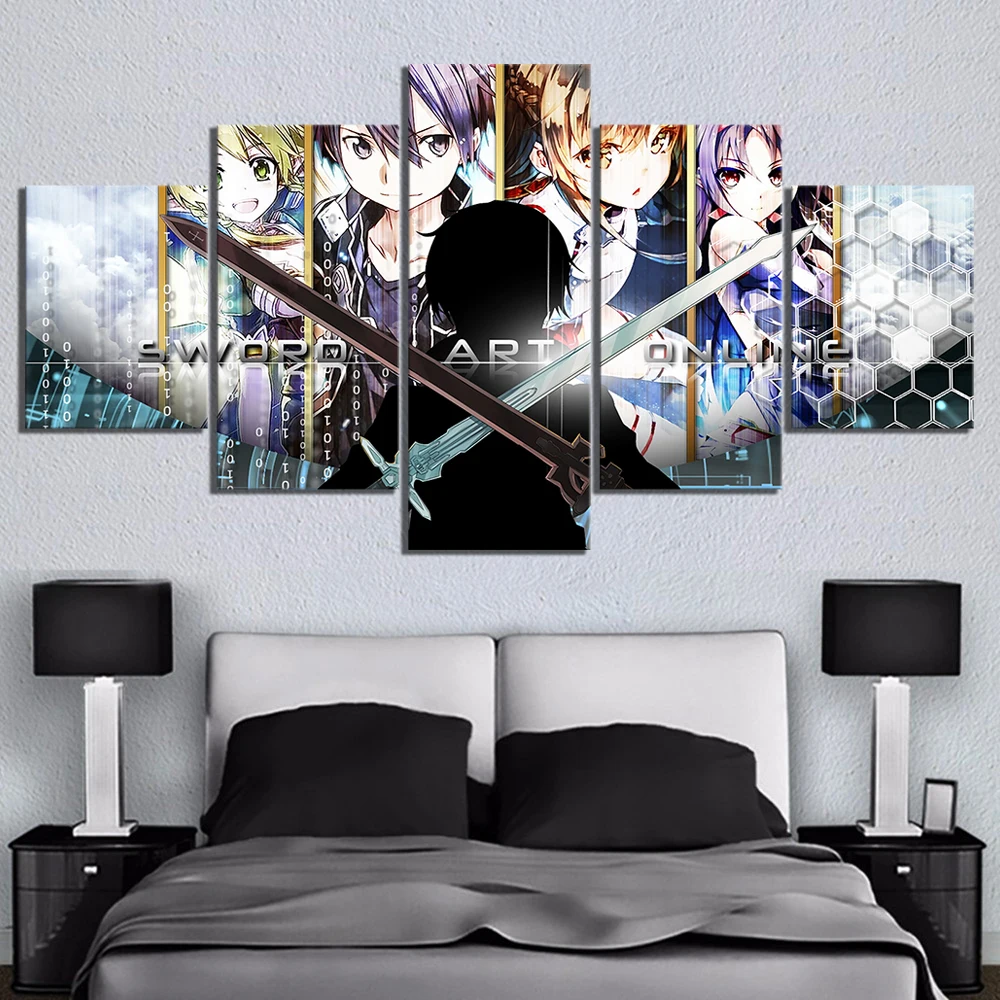 5 шт. модные аниме для мальчиков и девочек рисунки с мечом онлайн Kirigaya Kazuto Yuuki Asuna