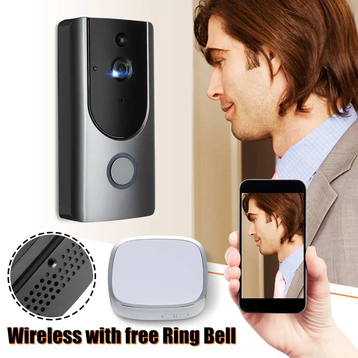 

Video Intercom WI FI Video Door Phone Door Bell WIFI Doorbell Camera For Apartments IR Alarm Wireless Security Camera
