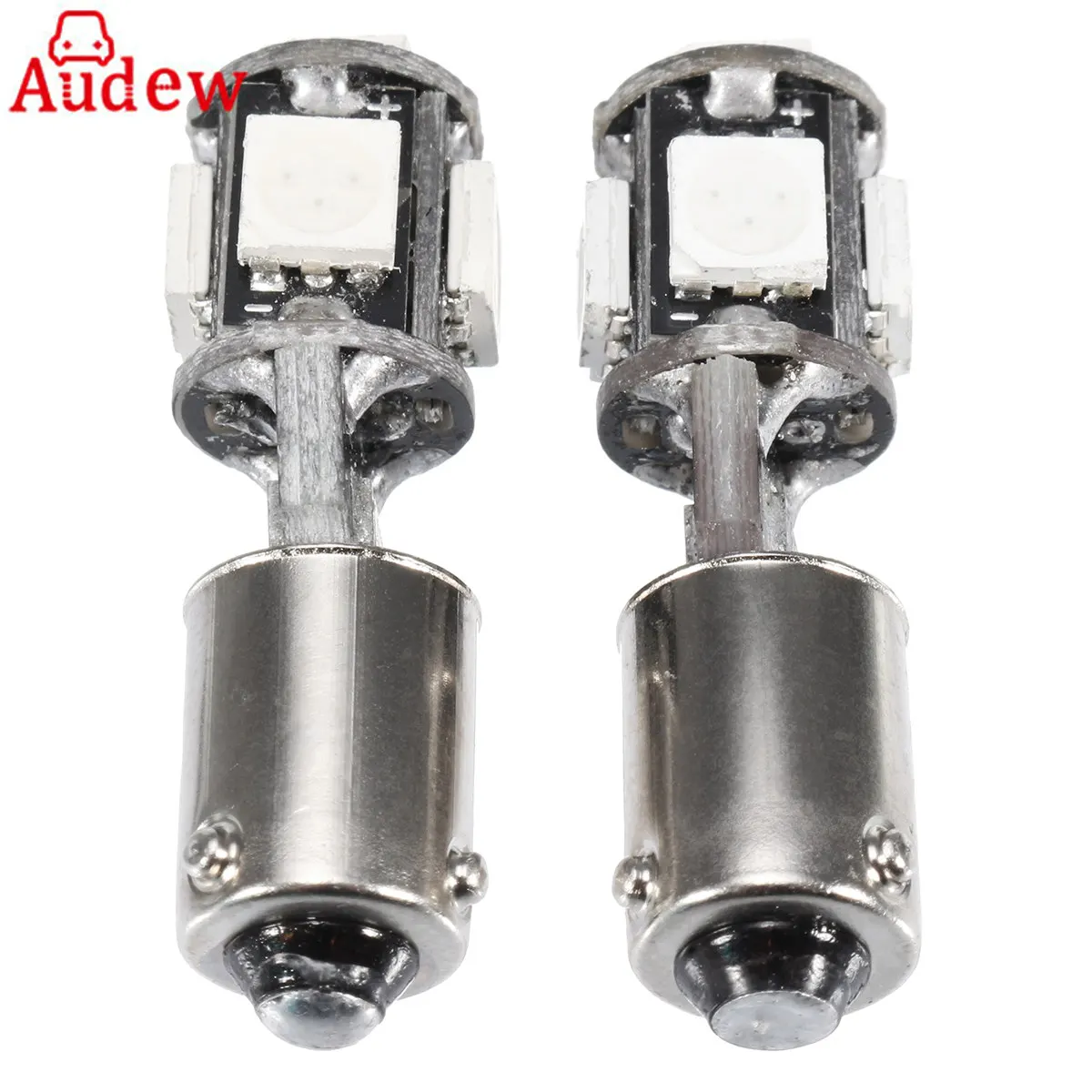 

2Pcs Yellow BAY9S H21W 5050 SMD LED Chip Car LED Turn Indicator Light Sidelight Error Free
