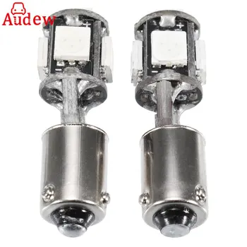 

2Pcs Yellow BAY9S H21W 5050 SMD LED Chip Car LED Turn Indicator Light Sidelight Error Free