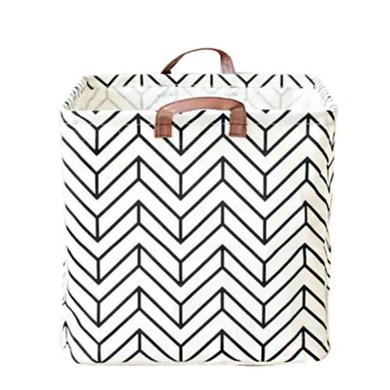 

1 Pc Waterproof Basket Cotton Linen Sundries Storage Folding Toys Sorting Box Laundry Basket Home Bathroom Supplies(Arrow)