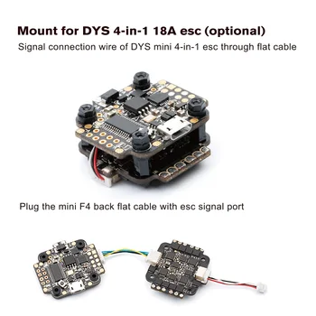 

DYS Mini F4 Flight Controller 2-4s with 5V2A BEC with OSD Current Meter 20x20mm Mounting Hole for FPV Racing Drone