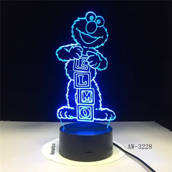 

Sesame Street Elmo BIG BIRD GROUCH Table Lamp Color Change Lampen Child NightLight USB Flexible lampe Luminaria Lamparas AW-3228