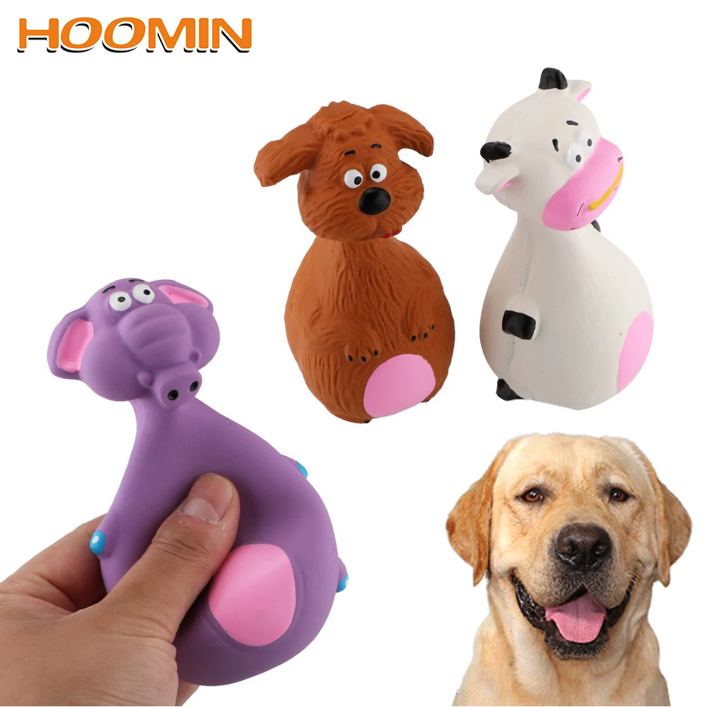 

HOOMIN Dog Chew Toys Animal Shape Squeak Toy for Dog Tooth Grinding Creative Emulsion Squeaky Sound Pet Products Training Toys