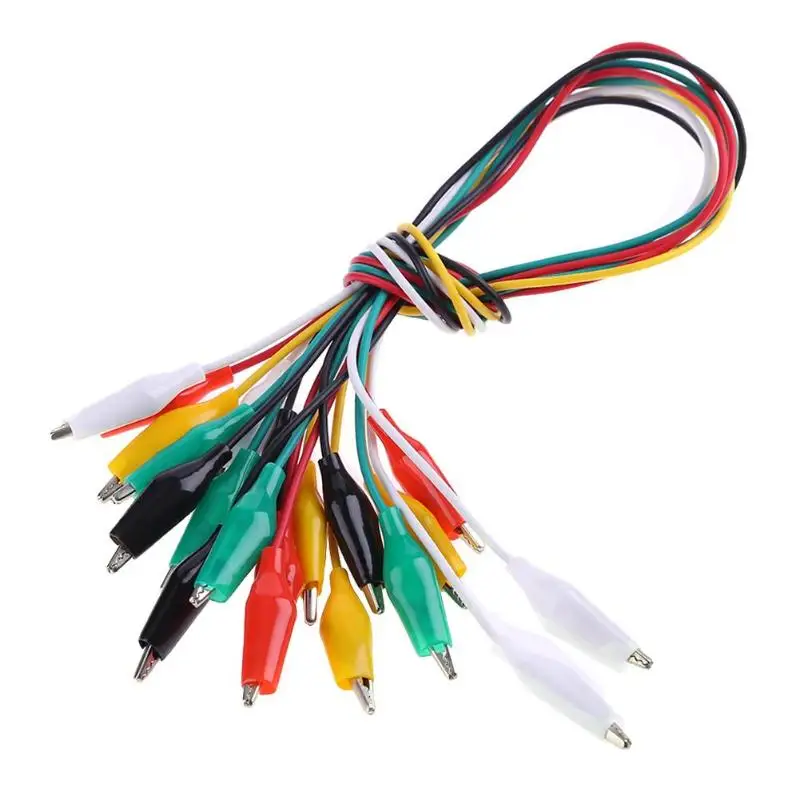 

10pcs Double-ended Clips Test Line Cable Test Clamp Connector Testing Wire