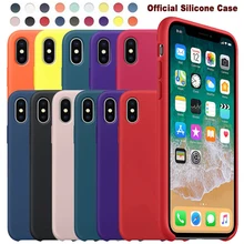 

Have LOGO Silicone Case For iPhone 7 8 Plus Phone Cover For iPhone X 5 5S SE 6 6S Plus Case Official Silicon With Retail Box