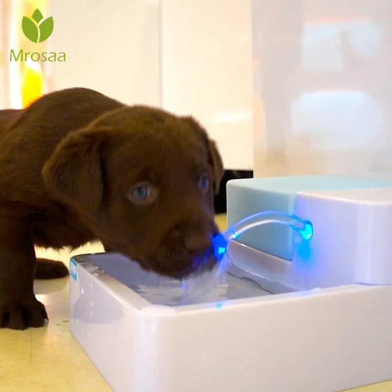 Автоматический питомец фонтан для воды светящийся Электрический циркулирующий фильтр для воды фонтан собака кошка поилка для домашних животных питомец для питья