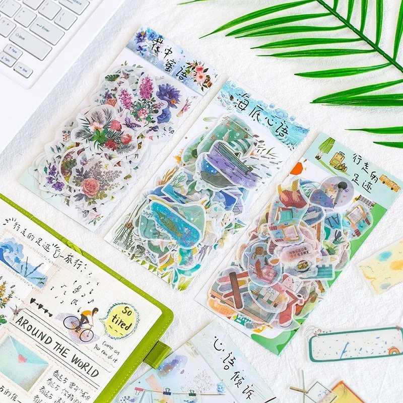 

60PCS Cute Creative Youth Memories Series Paper Lable Sealing Stickers Crafts And Scrapbooking Decorative Lifelog DIY Stationery
