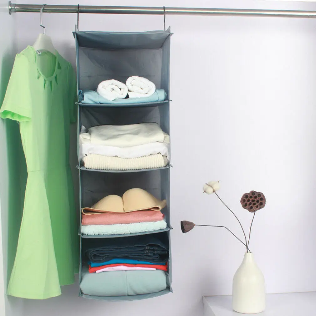 

3/4/6 layers Foldable Wardrobe Hanging Storage Bag Clothes Hangers Holder Portable Organizer Hang Hanging Closet Organizer