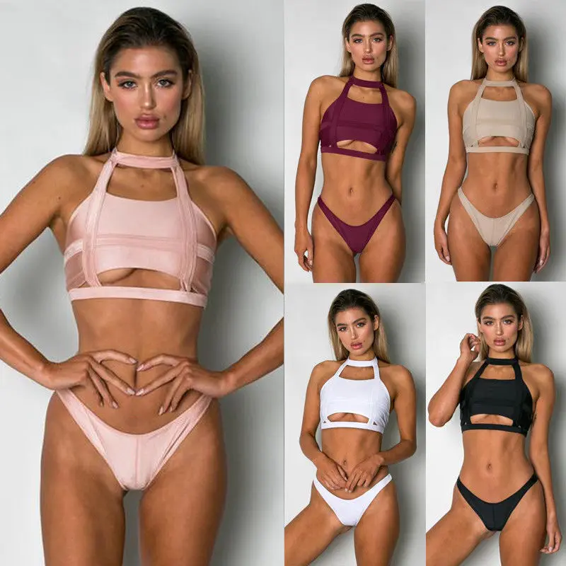 

Women Bikini Set Bandage Push Up Padded Swimwear Swimsuit Bathing Beachwear