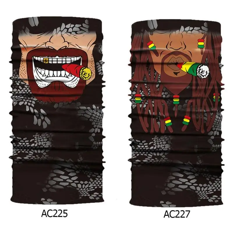 

New 10 Patterns Women Men Sports Simple Printed Face Mask Scarf Cycling Headband Bandanas Dustproof Riding Running Sports Mask