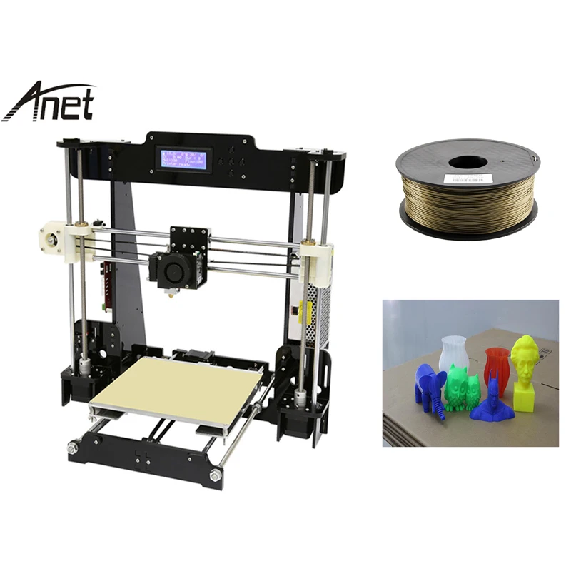 Самый дешевый Anet A8/A6 3d принтер большой размер печати машина легко собрать высокоскоростной Настольный профессиональный 3D металлический принтер