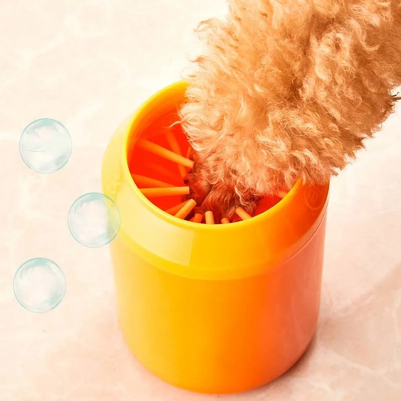 

Dog Paw Cleaner Soft Silicone Pet Foot Washer Cup Gentle Bristles C Paw Clean Brush Quickly Clean Paws Dog Foot Wash Tool S M